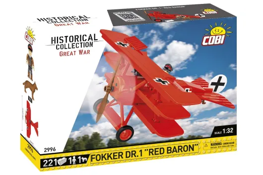 COBI Klemmbausteine Flugzeug Fokker DR.I Red Baron - 221 Teile
