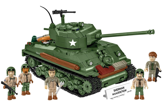COBI Klemmbausteine Panzer Sherman M4A2E8(76)W - 865 Teile