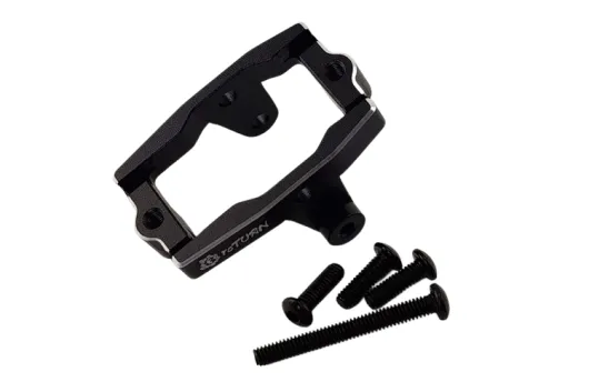 rcTURN Servo-Halter aus Aluminium in schwarz für TRX-4M 1/18