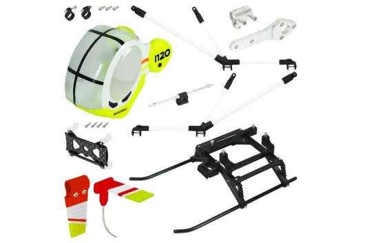 Microheli Airbrush PVC Hughes 300 Scale mit Landegstell für Blade InFusion 120