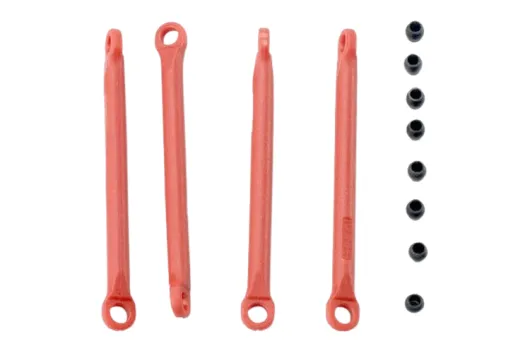 Traxxas Ersatzteile Schubstange aus Kunststoff in rot mit Kugeln 4Stück für E-Revo 1/16