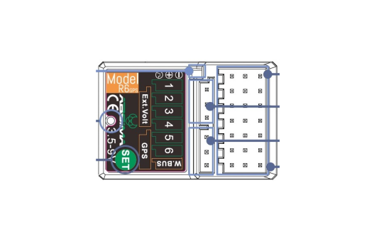 Absima 6-Kanal Empfänger R6GPS 2,4GHz für CR9T