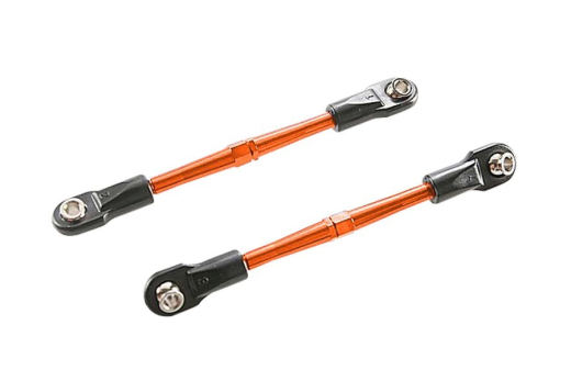 Traxxas Tuning Gewindestangen aus Aluminium in orange 59mm mit Kugelpfannen 2Stück für Ford Raptor, Fiesta, Rustler und Slash 1/10