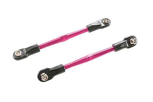 Traxxas Tuning Gewindestangen aus Aluminium in pink 59mm mit Kugelpfannen 2Stück für Ford Raptor, Fiesta, Rustler und Slash 1/10