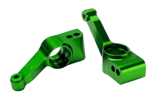 Traxxas Tuning Radträger hinten in grün aus Aluminium 2Stück für Rustler, Slash und Stampede 1/10