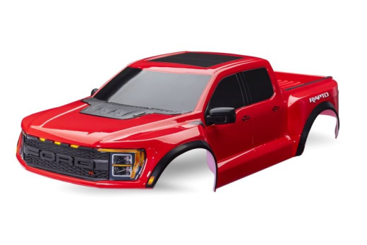 Traxxas Tuning Karosserie in rot inkl Anbauteile Clipless für Ford Raptor-R 4x4 VXL 1/10