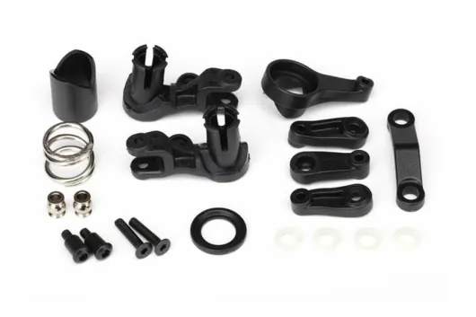 Traxxas Tuning Lenkung Umlenkhebel, Servohorn mit Saver und Feder für Bandit, Ford Fiesta, Ford Raptor, Rustler, Slash und Stampede 1/10