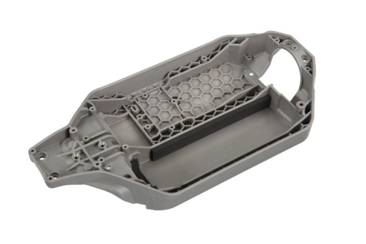 Traxxas Ersatzteile Chassis mit langen Akkuschacht 162mm in grau für Rustler 4x4 1/10