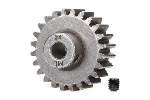 Traxxas Tuning Motorritzel 24Z für 5mm Welle und Stahl-HZ (Modul 1) für MAXX 1/10 und X-Maxx 1/7