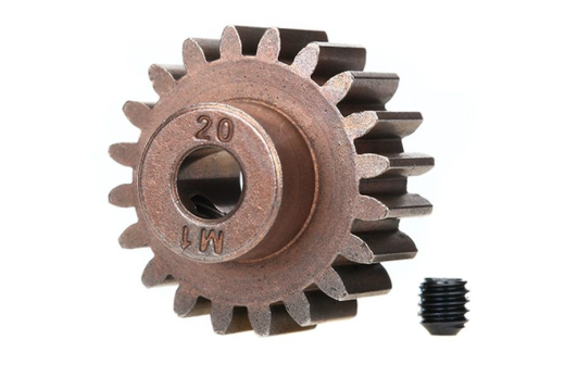Traxxas Tuning Motorritzel 20Z für 5mm Welle und Stahl-HZ (Modul 1) für MAXX 1/10 und X-Maxx 1/7