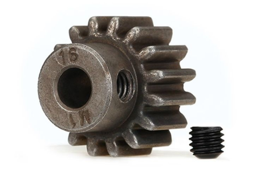 Traxxas Tuning Motorritzel 16Z für 5mm Welle und Stahl-HZ (Modul 1) für MAXX 1/10 und X-Maxx 1/7