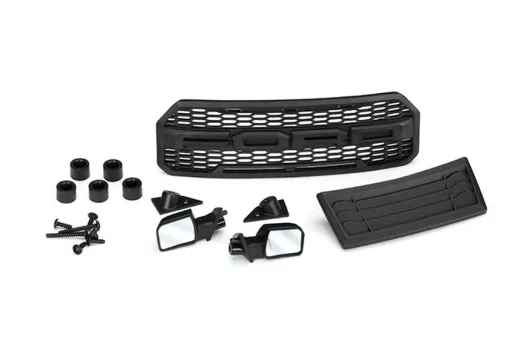 Traxxas Ersatzeile Karosserie Anbauteile (Kühlergrill, Seitenspiegel) für Ford Raptor 1/10