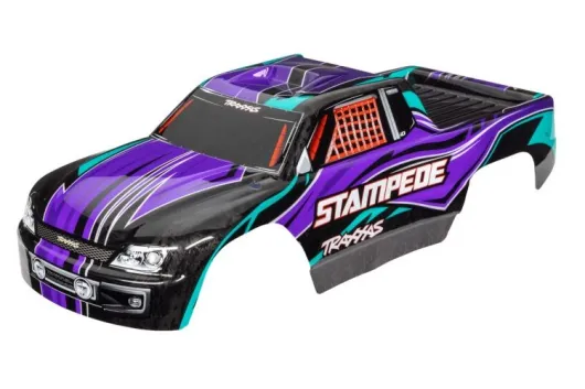 Traxxas Tuning Karosserie in violett mit Aufkleber für Stampede 1/10