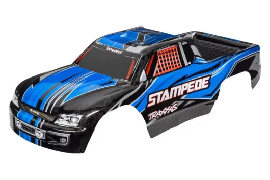 Traxxas Tuning Karosserie in blau mit Aufkleber für Stampede 1/10