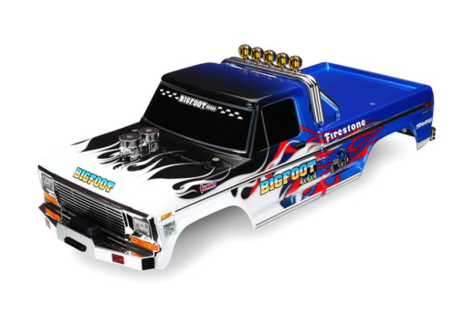 Traxxas Tuning Karosserie No1 Flame mit Aufkleber für Bigfoot 1/10
