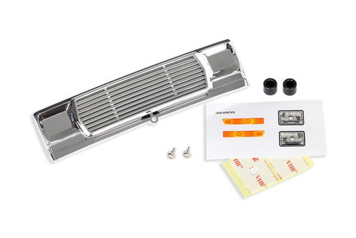 Traxxas Ersatzteile Kühlergrill in chrom mit Aufkleber für Bigfoot 1/10