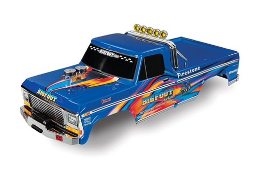Traxxas Ersatzteile Karosserie No1 in blau mit Aufkleber für Bigfoot 1/10