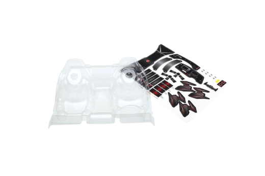 Traxxas Tuning Fahrzeuginnenausstattung in klar mit Aufkleber für Unlimited Desert Racer 1/7