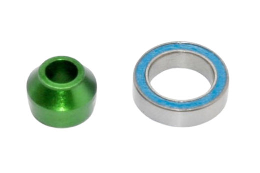 Traxxas Tuning Lager-Adapter aus 6061-T6 Aluminium in grün für Ford Fiesta, Ford Raptor, Rustler, Slash und Stampede 1/10