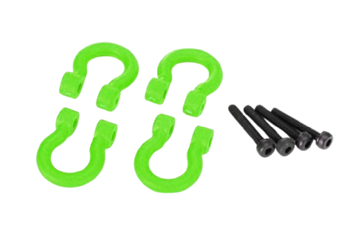 Traxxas Tuning Bumper D-Rings in grün mit Schrauben 4Stück für TRX-4 1/10