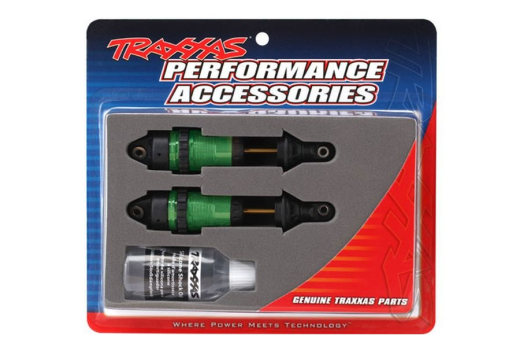 Traxxas Tuning GTR Dämpfer L in grün mit Teflon und TiN beschichtet 2Stück für Ford Raptor, Rustler, Slash und Stampede 1/10