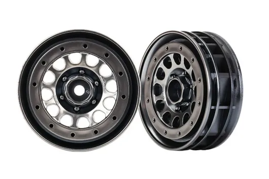 Traxxas Tuning Method Race 105 1,9 Felgen in schwarz-chrom 2Stück (benötigt TRX8168) für TRX-4 1/10