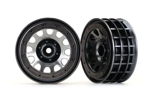 Traxxas Tuning Method Race 105 2,2 Felgen in schwarz-chrom 2Stück (benötigt TRX8168) für TRX-4 1/10