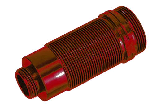 Traxxas Tuning GTR Dämpfergehäuse L aus Aluminium in rot mit Teflon beschichtet für Ford Raptor, Rustler, Slash und Stampede 1/10