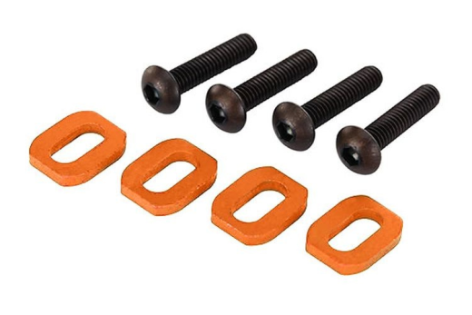 Traxxas Tuning Motorhalter Scheiben aus Aluminium in orange 4Stück für X-Maxx 1/7