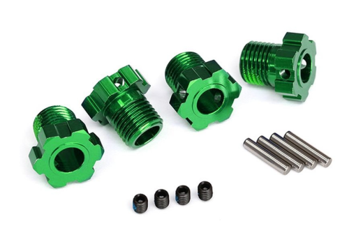 Traxxas Zubehör Radmitnehmer aus Aluminium in grün 17mm für MAXX 1/10