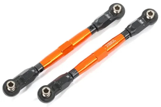 Traxxas Tuning Vorspurstangen aus 7075-T6 Aluminium in orange mit Kugelkopf für MAXX 1/10