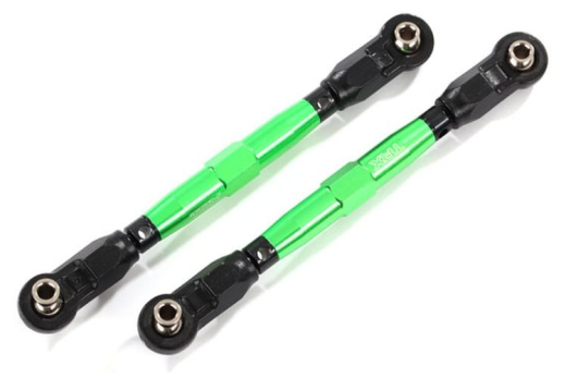 Traxxas Tuning Vorspurstangen aus 7075-T6 Aluminium in grün mit Kugelkopf für MAXX 1/10