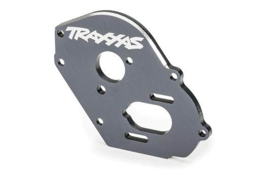 Traxxas Tuning Magnum 272R Motorplatte aus 6061-T6 Aluminium 4mm in grau für Bandit, Rustler, Slash und Stampede 1/10
