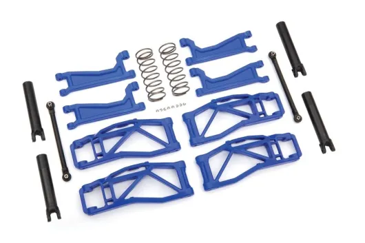 Traxxas Tuning Querlenker-Set in blau mit Spurstangen, Halbwellen und Federn (Radstand 352mm) für MAXX 1/10