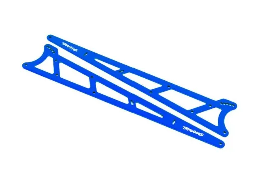 Traxxas Tuning Seitenplatten Wheelie-Bar aus Aluminium in blau 2Stück für Bandit, Bigfoot, Rustler, Slash und Stampede 1/10