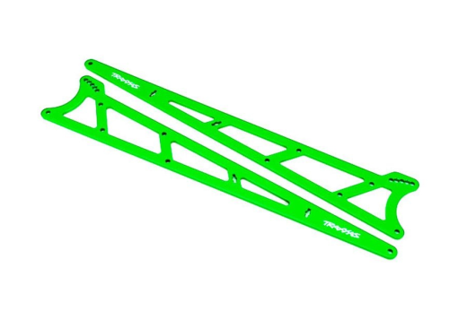 Traxxas Tuning Seitenplatten Wheelie-Bar aus Aluminium in grün 2Stück für Bandit, Bigfoot, Rustler, Slash und Stampede 1/10