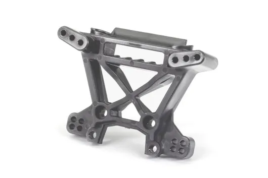 Traxxas Tuning Extreme Heavy Duty Dämpferbrücke in grau vorne (für TRX9080 Kit) für Ford Fiesta, Raptor, Rustler, Slash und Stampede 1/10