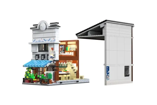 CaDA Klemmbausteine Gebäude Japanischer Sushi Shop - 1665 Teile