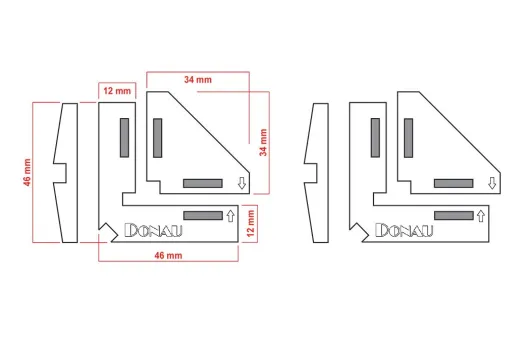 Modellbau Winkelset magnetisch 90°