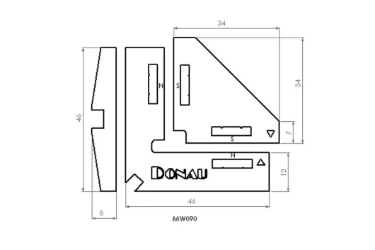 Modellbau Winkelset magnetisch 90°