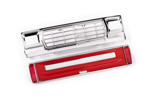 Traxxas Ersatzteile Kühlergrill und Heckklappen Panel in rot für Ford F150 TRX-4M 1/18