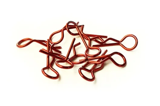 H-Speed Karosseriesplinte in metallic rot 10Stück 1/10