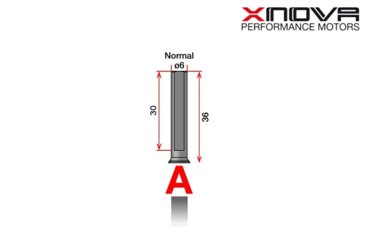 Xnova Ersatzteil Shaft/Welle für Brushless Motor 4025 Type A 6mm Welle mit 36mm Länge