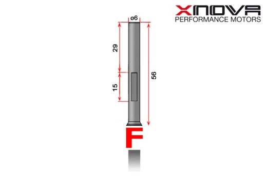 Xnova Ersatzteil Shaft/Welle für Brushless Motor 4525 Type F 6mm Welle mit 56mm Länge