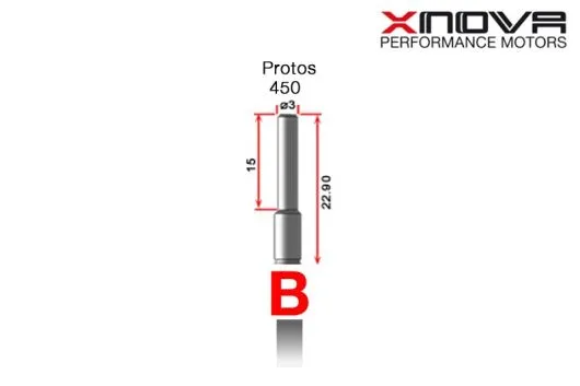 Xnova Ersatzteil Shaft/Welle für Brushless Motor 2618 Type B 3mm Welle mit 22,90mm Länge