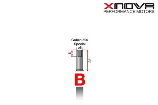 Xnova Ersatzteil Shaft/Welle für Brushless Motor 4020 Type B 6mm Welle mit 22mm Länge