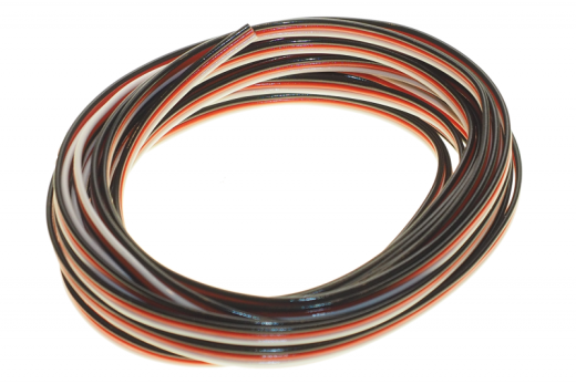 Servokabel extradünn 3x0,15mm² flach für Futaba System 5Meter