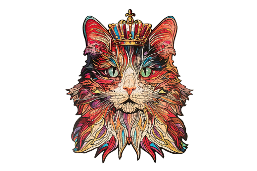Lasercut Puzzle König der Katzen - 200 Teile