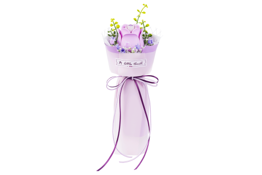 Lasercut Standmodell Blume Lila Rose  - 54 Teile