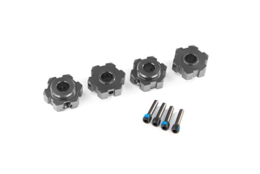 Traxxas Tuning Radmitnehmer aus Aluminium in grau 4Stück für MAXX 1/10